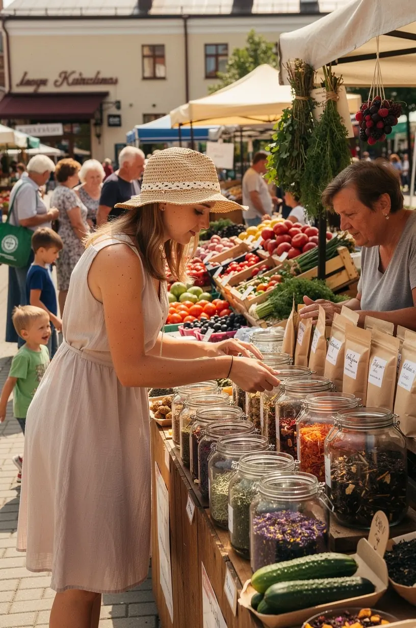 Šviesi virtuvė su arbatos ruošimo įrankiais, skatinanti sveiką kasdienę praktiką.