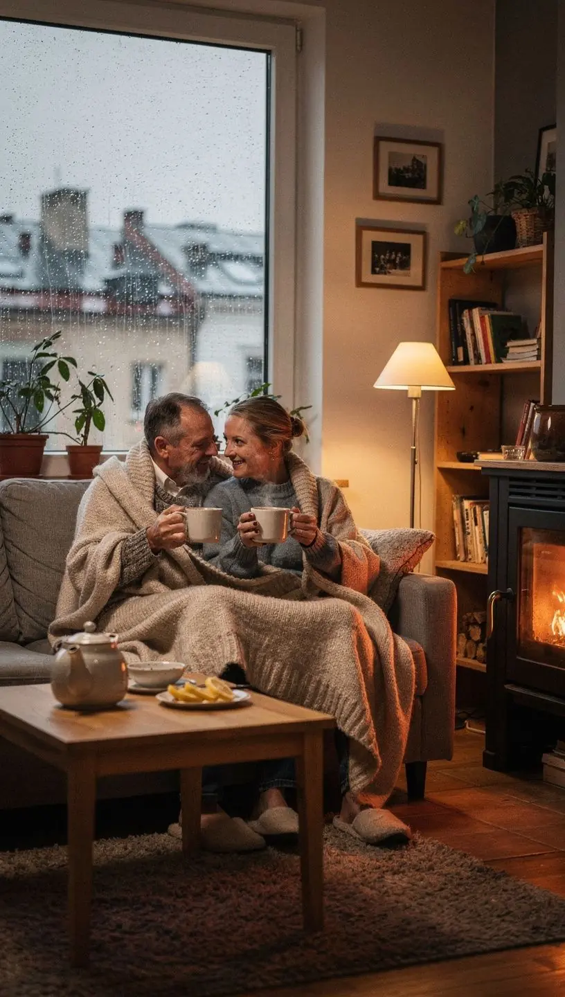 Žmogus meditacijoje su arbatos puodeliu rankose, simbolizuojant ramybės ir pusiausvyros paieškas.